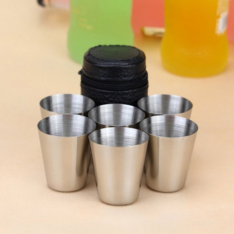 Coffee Tea And Sugar Set - 4/6Pcs Edelstahl Tassen Mini Schnaps Glas