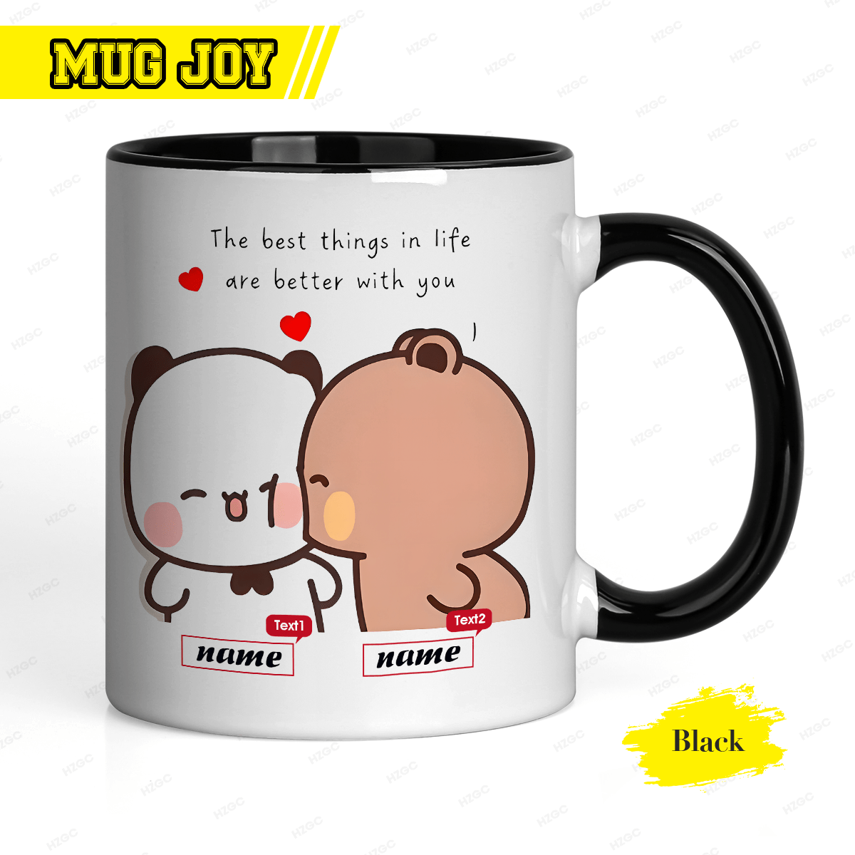 Coffee Tea Name - 1 11-Unzen-Kaffeetasse aus Keramik mit individuellem