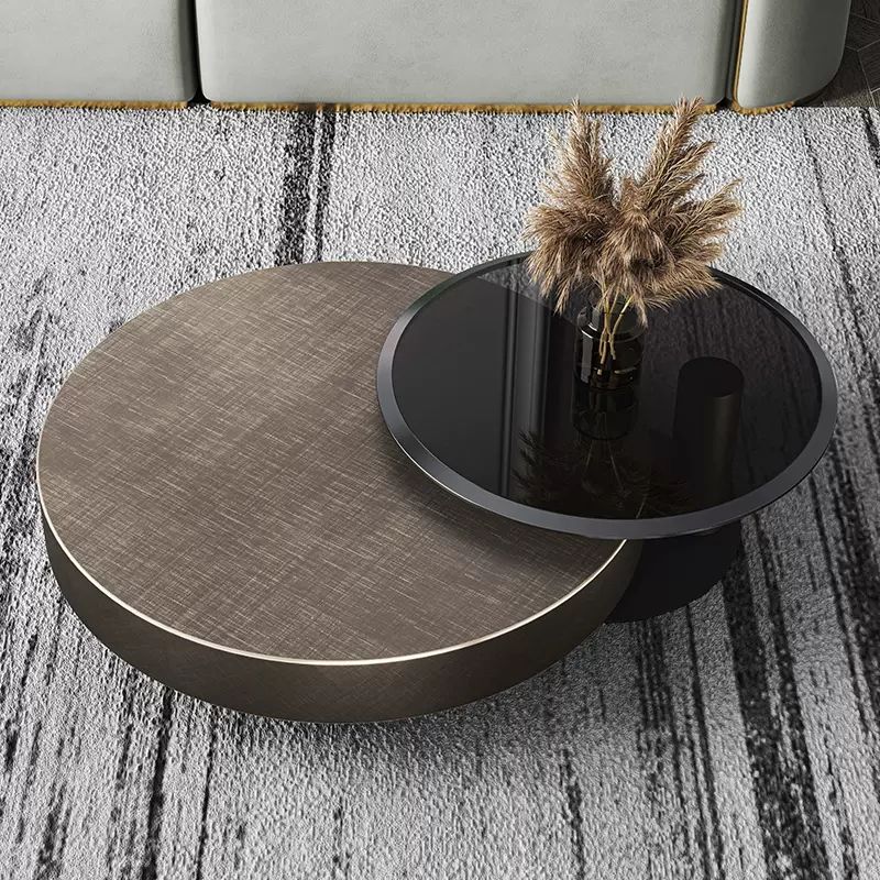 Coffee Tea & Jane - Moderne Runde Edelstahl Beistelltische mit Goldbasis