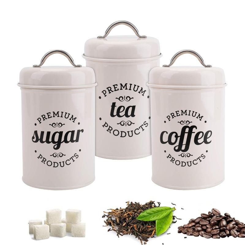 3 Stück runde Küchenbehälter a – Coffee Tea Sugar Bewertung und Preis